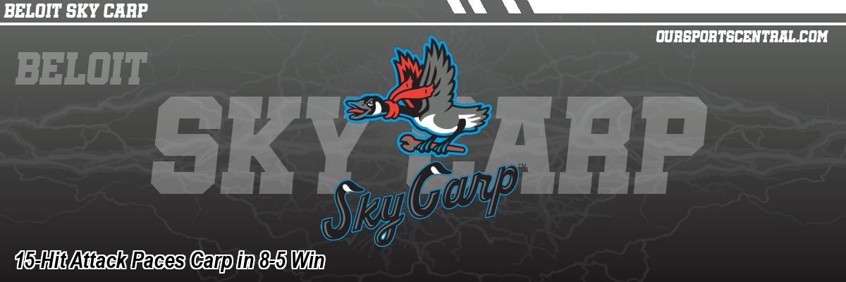 15-Hit Attack Paces Carp in 8-5 Win