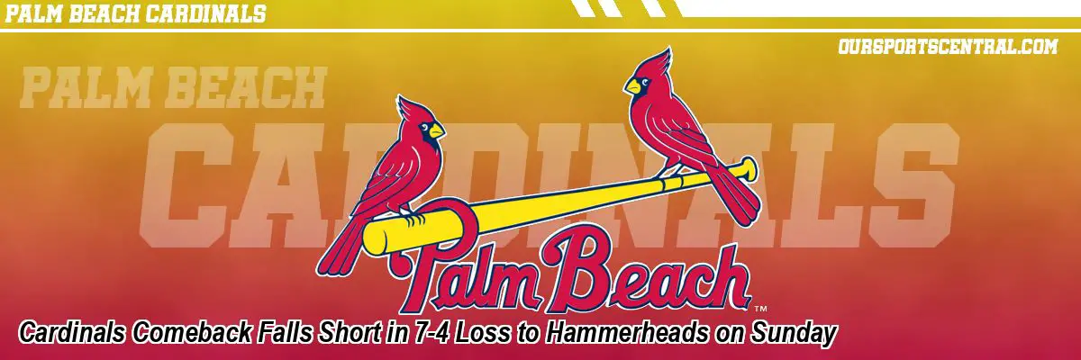 Cardinals Comeback Falls Short in 7-4 Loss to Hammerheads on Sunday