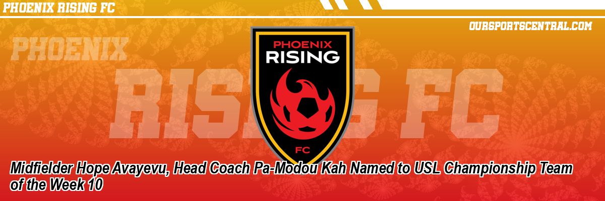 Midfielder Hope Avayevu, Head Coach Pa-Modou Kah Named to USL Championship Team of the Week 10