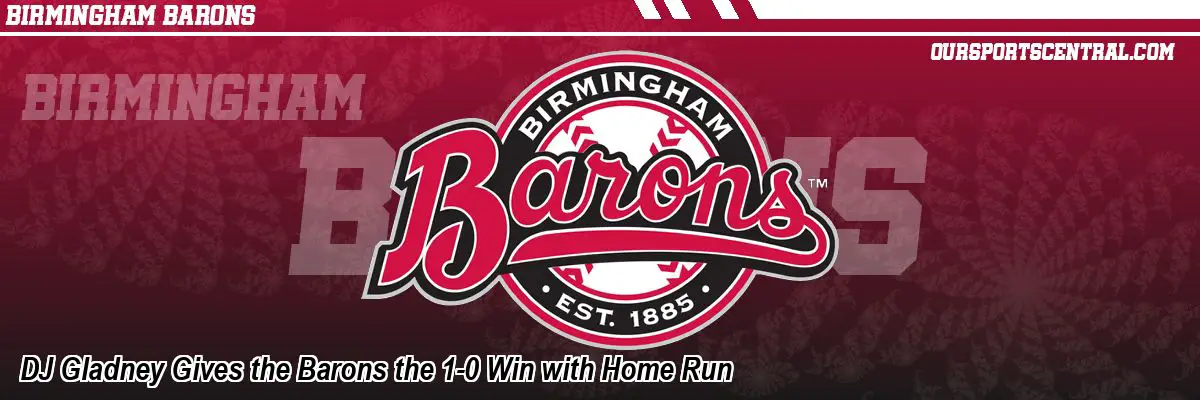 DJ Gladney Gives the Barons the 1-0 Win with Home Run