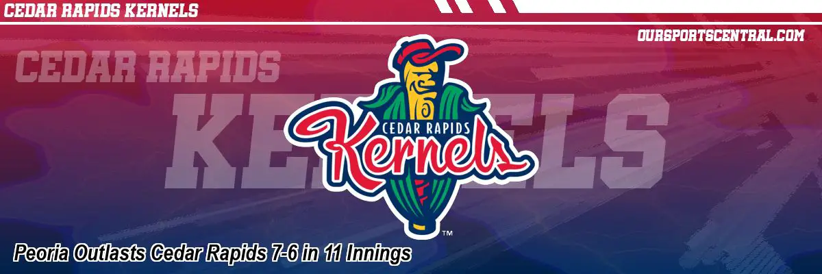 Peoria Outlasts Cedar Rapids 7-6 in 11 Innings