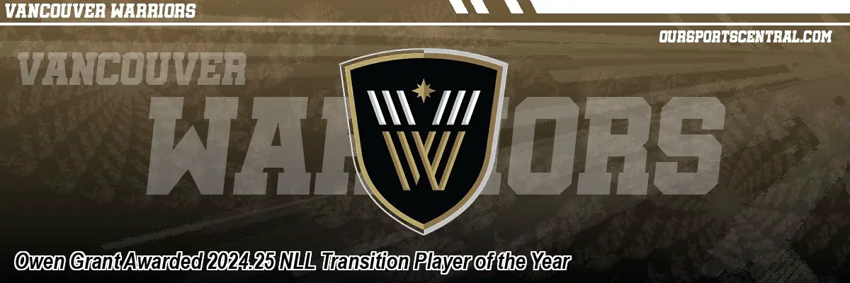 Owen Grant Awarded 2024.25 NLL Transition Player of the Year