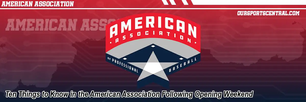 Ten Things to Know in the American Association Following Opening Weekend