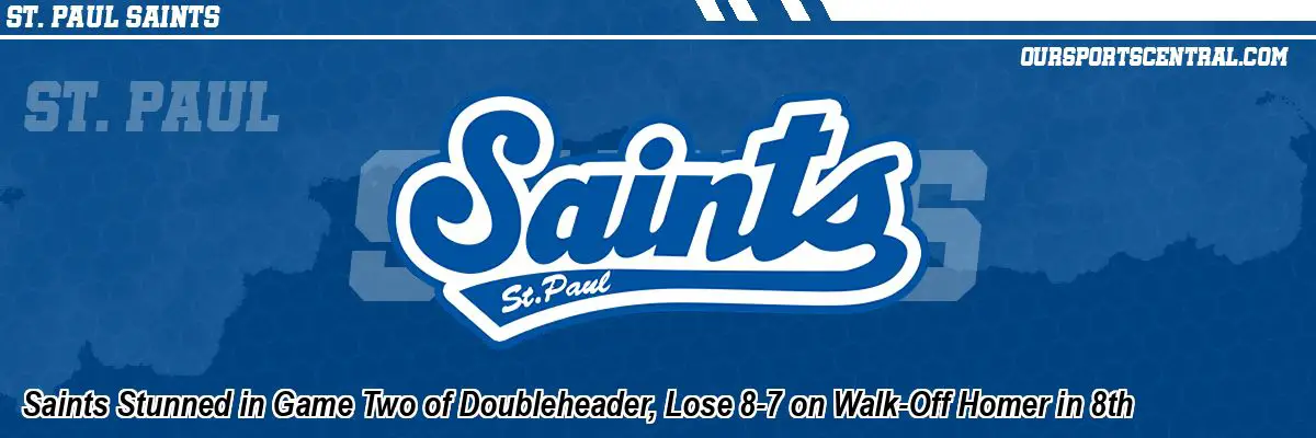 Saints Stunned in Game Two of Doubleheader, Lose 8-7 on Walk-Off Homer in 8th