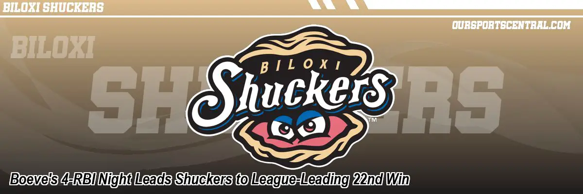 Boeve's 4-RBI Night Leads Shuckers to League-Leading 22nd Win