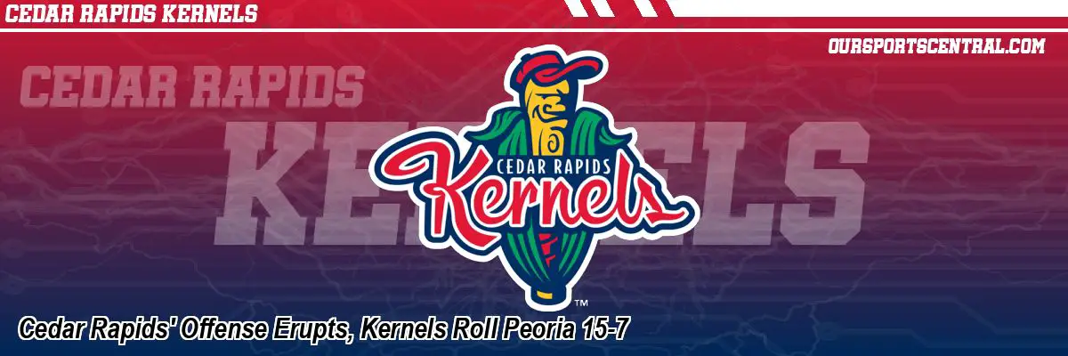 Cedar Rapids' Offense Erupts, Kernels Roll Peoria 15-7