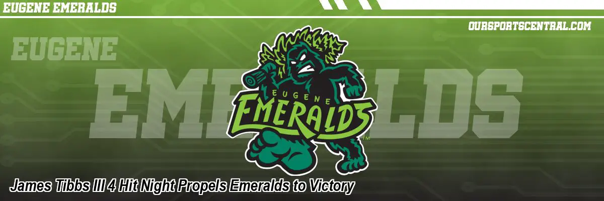 James Tibbs III 4 Hit Night Propels Emeralds to Victory
