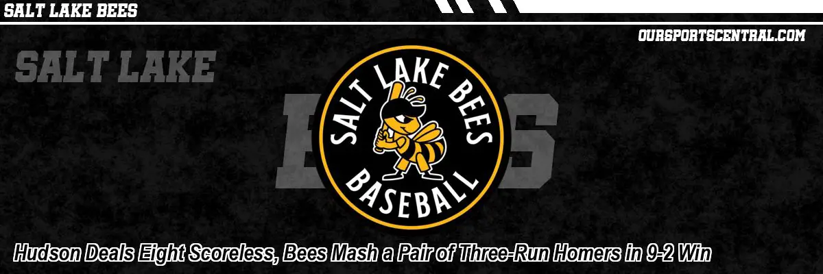 Hudson Deals Eight Scoreless, Bees Mash a Pair of Three-Run Homers in 9-2 Win