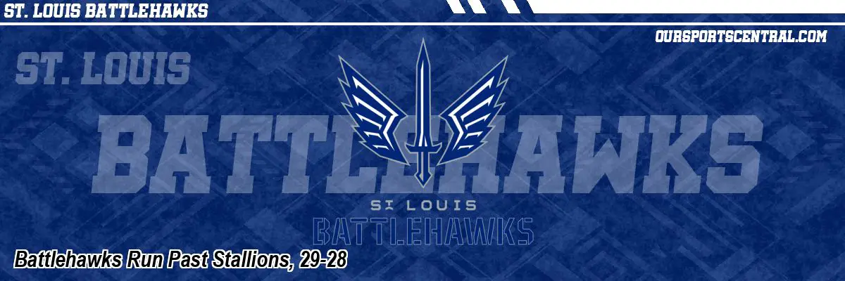 Battlehawks Run Past Stallions, 29-28