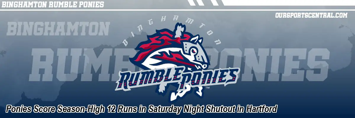 Ponies Score Season-High 12 Runs in Saturday Night Shutout in Hartford