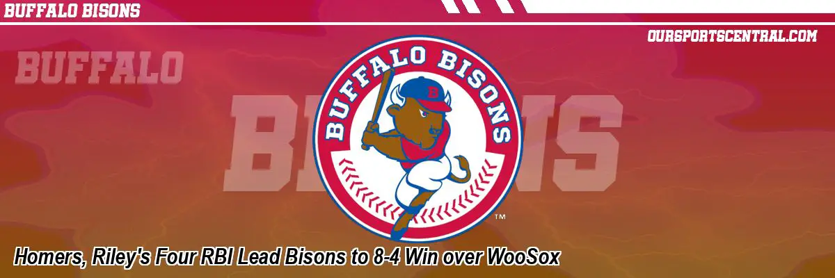Homers, Riley's Four RBI Lead Bisons to 8-4 Win over WooSox