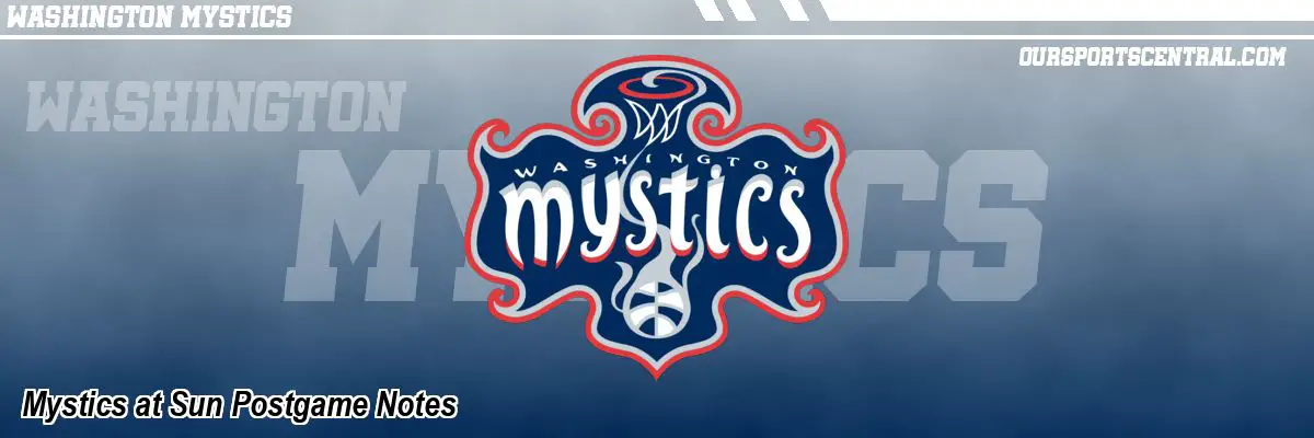 Mystics at Sun Postgame Notes