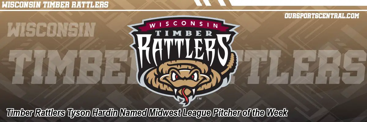 Timber Rattlers Tyson Hardin Named Midwest League Pitcher of the Week
