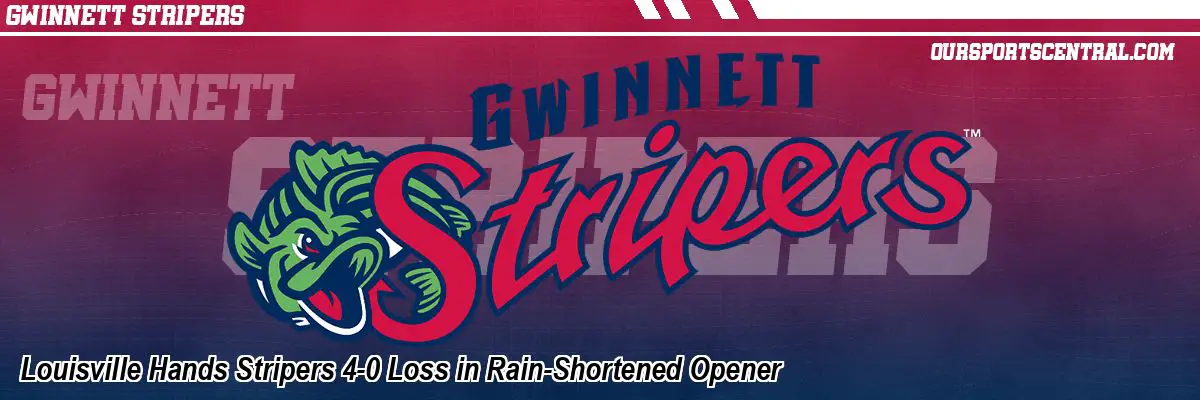 Louisville Hands Stripers 4-0 Loss in Rain-Shortened Opener