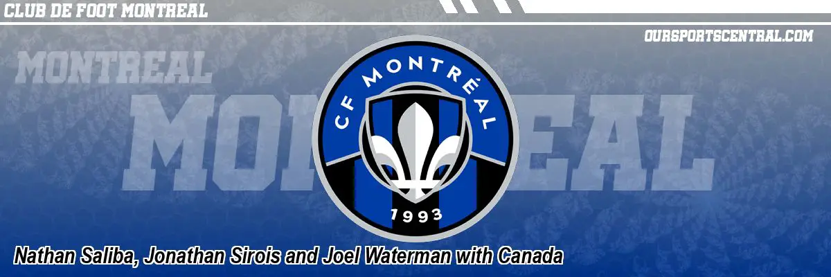 Nathan Saliba, Jonathan Sirois and Joel Waterman with Canada