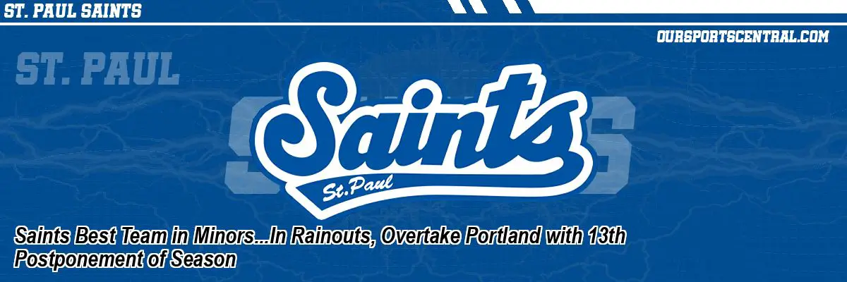 Saints Best Team in Minors...In Rainouts, Overtake Portland with 13th Postponement of Season