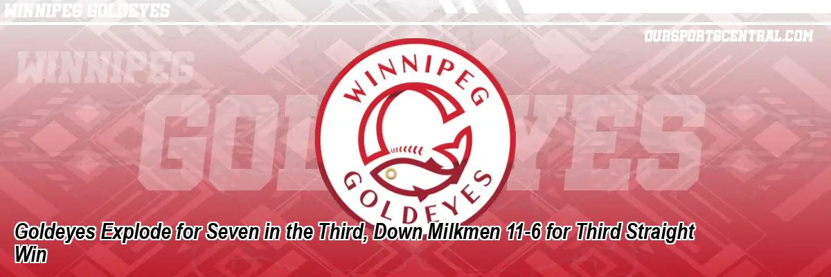 Goldeyes Explode for Seven in the Third, Down Milkmen 11-6 for Third Straight Win