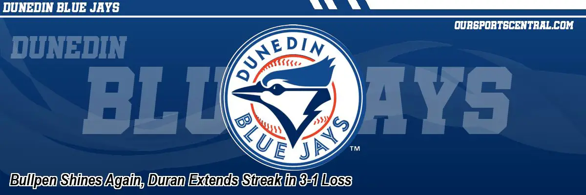 Bullpen Shines Again, Duran Extends Streak in 3-1 Loss