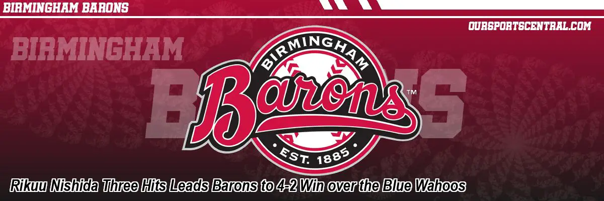 Rikuu Nishida Three Hits Leads Barons to 4-2 Win over the Blue Wahoos