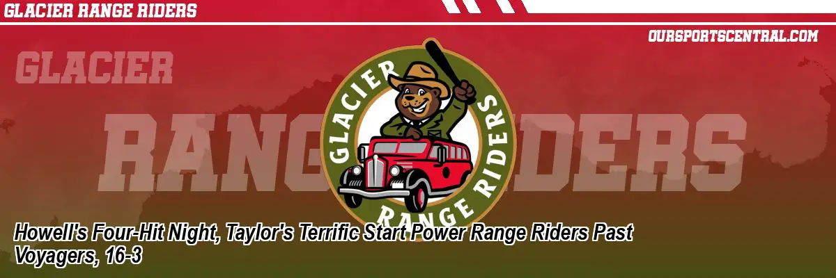 Howell's Four-Hit Night, Taylor's Terrific Start Power Range Riders Past Voyagers, 16-3