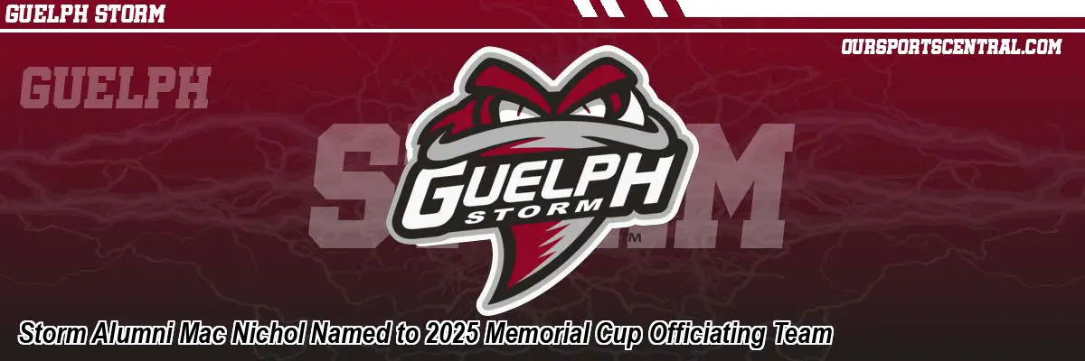 Storm Alumni Mac Nichol Named to 2025 Memorial Cup Officiating Team