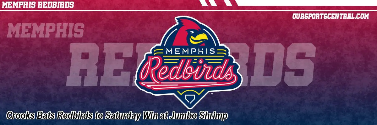 Crooks Bats Redbirds to Saturday Win at Jumbo Shrimp
