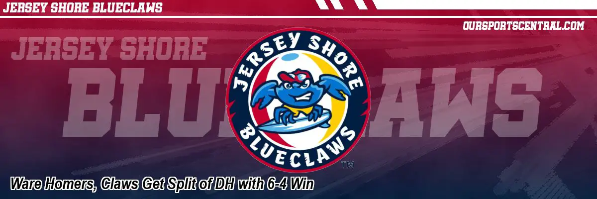 Ware Homers, Claws Get Split of DH with 6-4 Win