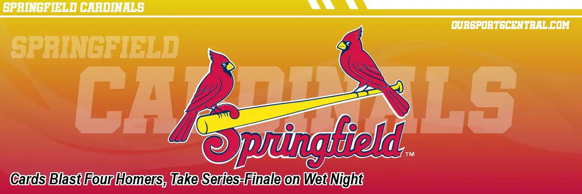 Cards Blast Four Homers, Take Series-Finale on Wet Night