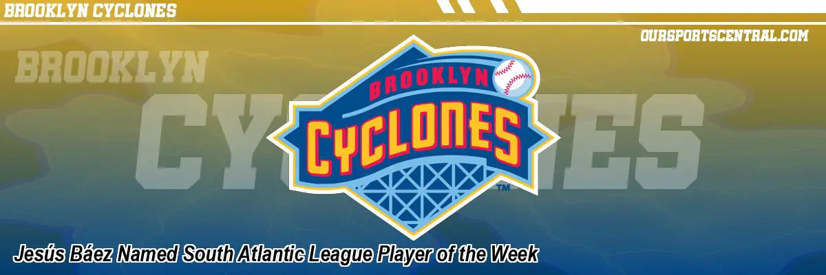 Jesús Báez Named South Atlantic League Player of the Week
