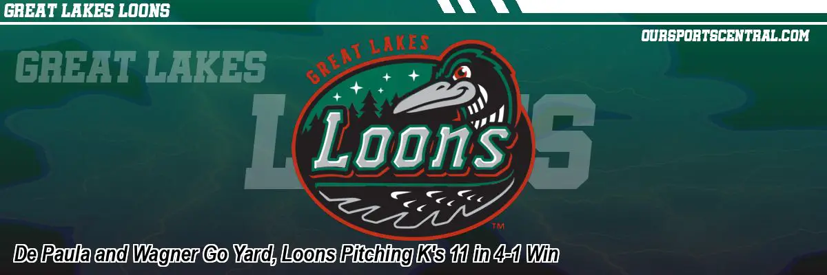 De Paula and Wagner Go Yard, Loons Pitching K's 11 in 4-1 Win