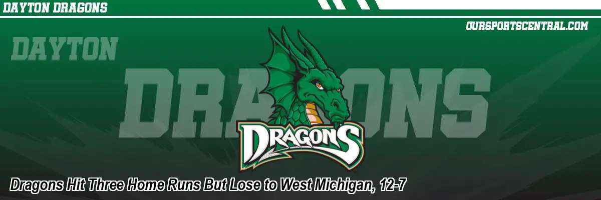 Dragons Hit Three Home Runs But Lose to West Michigan, 12-7