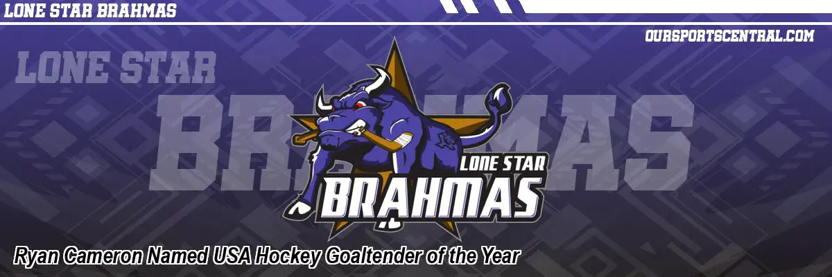 Ryan Cameron Named USA Hockey Goaltender of the Year