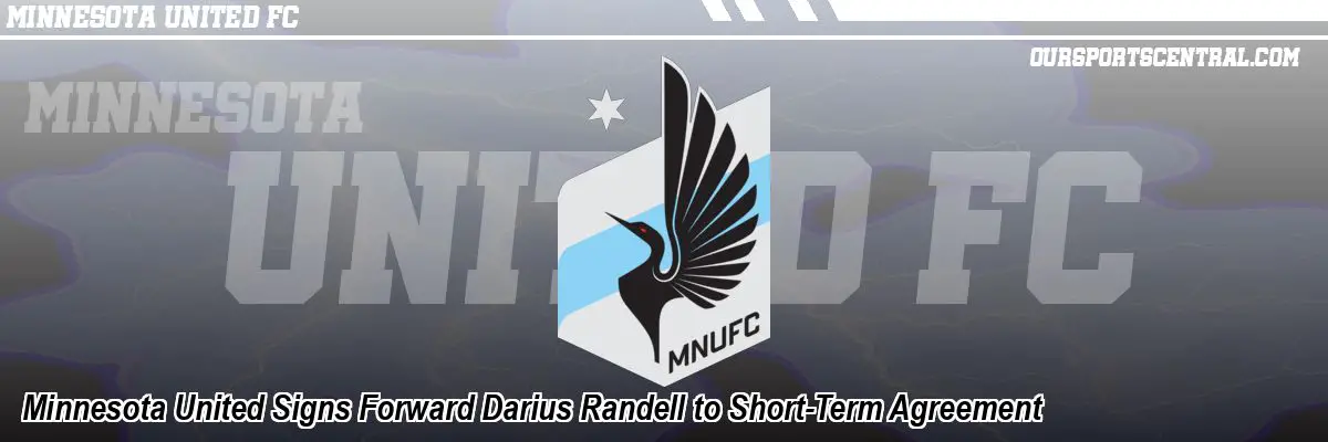 Minnesota United Signs Forward Darius Randell to Short-Term Agreement