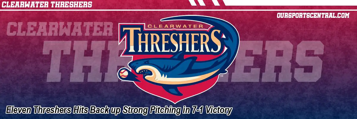 Eleven Threshers Hits Back up Strong Pitching in 7-1 Victory