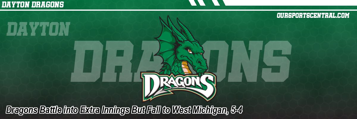 Dragons Battle into Extra Innings But Fall to West Michigan, 5-4
