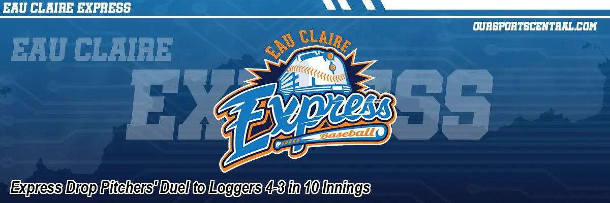 Express Drop Pitchers' Duel to Loggers 4-3 in 10 Innings