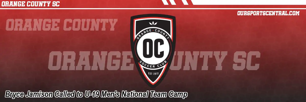 Bryce Jamison Called to U-19 Men's National Team Camp
