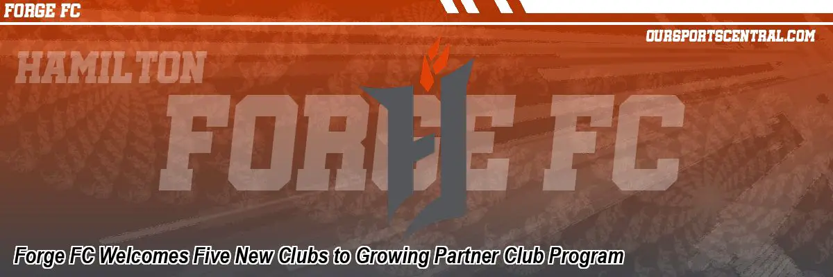Forge FC Welcomes Five New Clubs to Growing Partner Club Program
