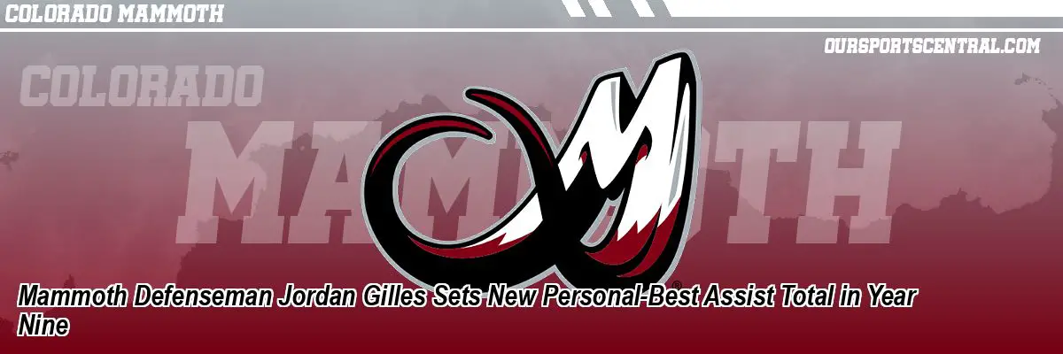 Mammoth Defenseman Jordan Gilles Sets New Personal-Best Assist Total in Year Nine