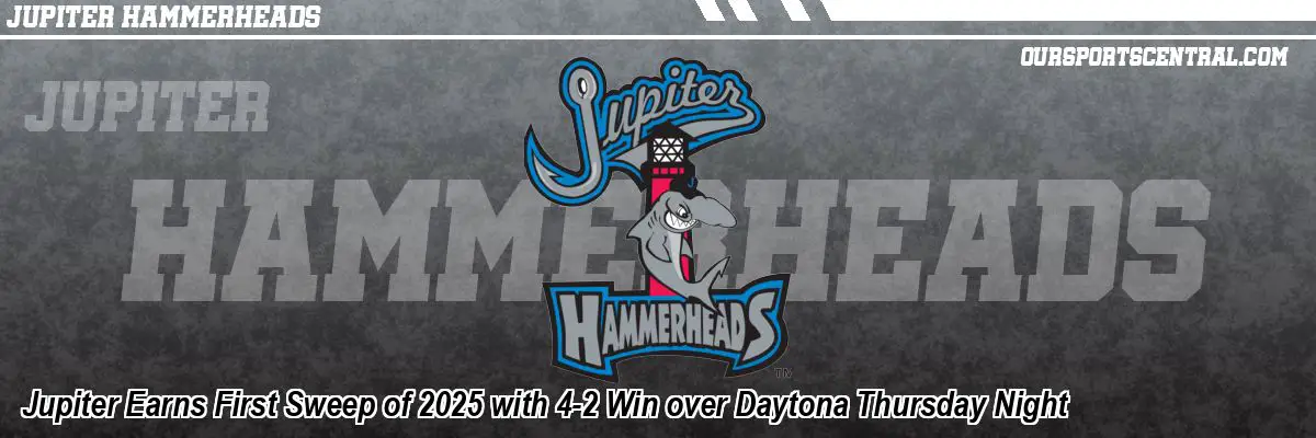 Jupiter Earns First Sweep of 2025 with 4-2 Win over Daytona Thursday Night