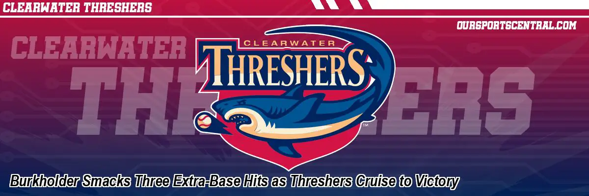 Burkholder Smacks Three Extra-Base Hits as Threshers Cruise to Victory