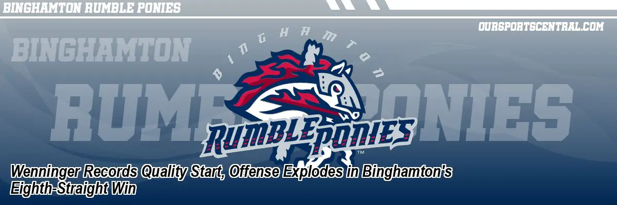 Wenninger Records Quality Start, Offense Explodes in Binghamton's Eighth-Straight Win