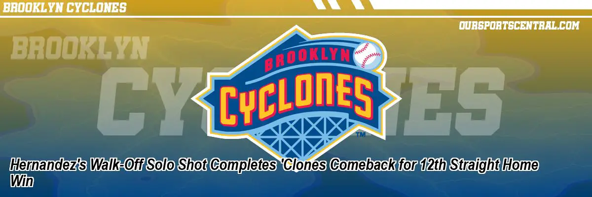 Hernandez's Walk-Off Solo Shot Completes 'Clones Comeback for 12th Straight Home Win