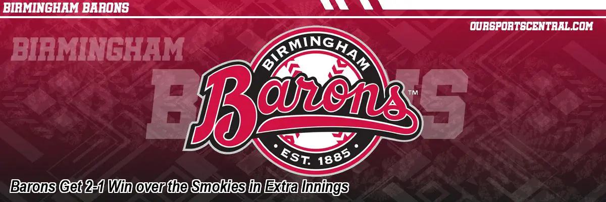 Barons Get 2-1 Win over the Smokies in Extra Innings