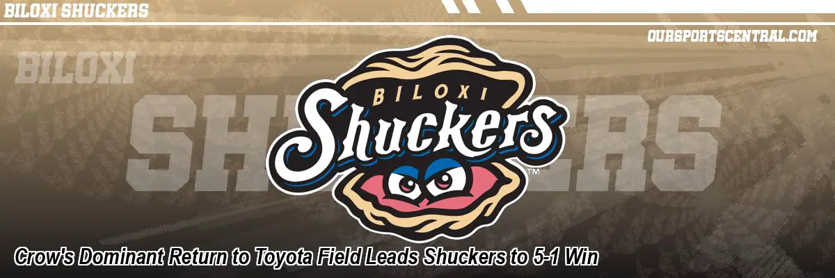 Crow's Dominant Return to Toyota Field Leads Shuckers to 5-1 Win