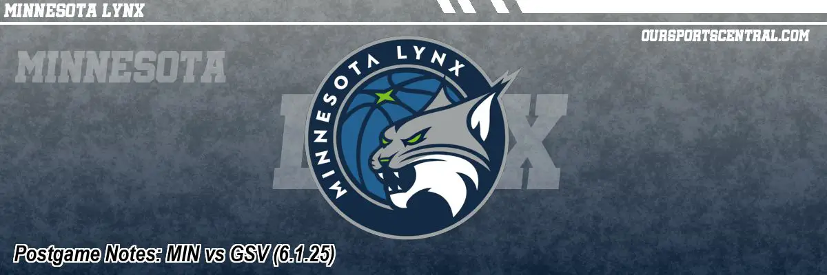 Postgame Notes: MIN vs GSV (6.1.25)