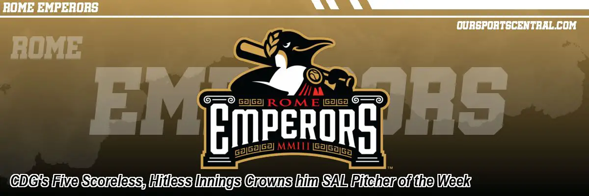 CDG's Five Scoreless, Hitless Innings Crowns him SAL Pitcher of the Week