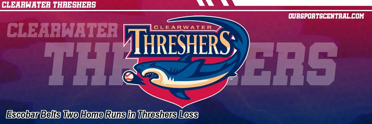 Escobar Belts Two Home Runs in Threshers Loss
