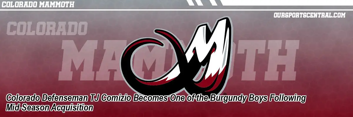 Colorado Defenseman TJ Comizio Becomes One of the Burgundy Boys Following Mid-Season Acquisition
