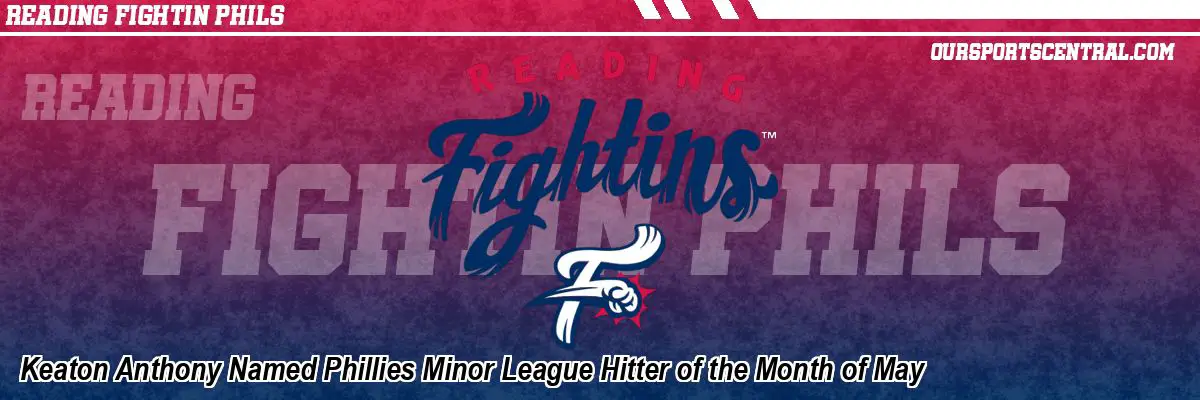 Keaton Anthony Named Phillies Minor League Hitter of the Month of May